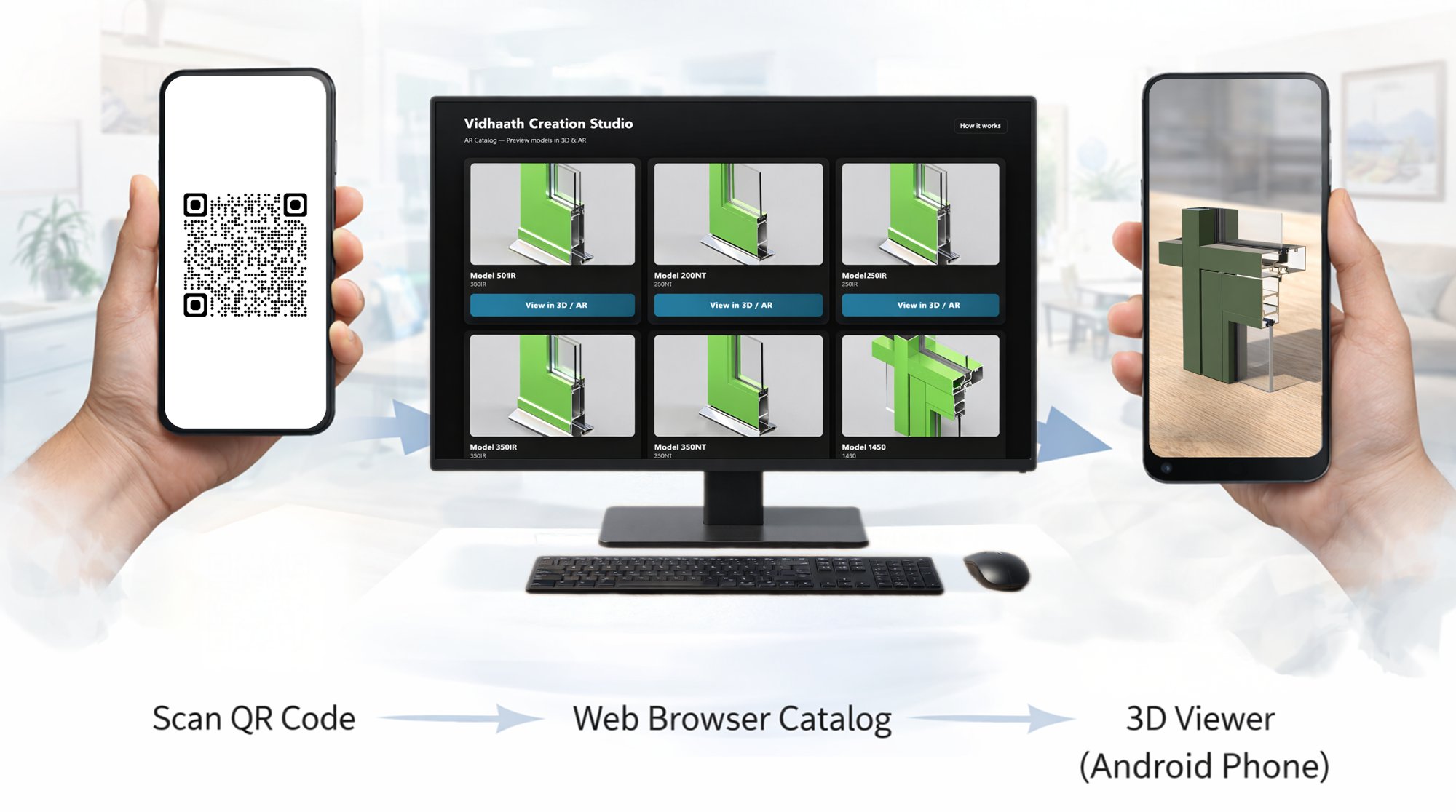 Web-based AR product catalog