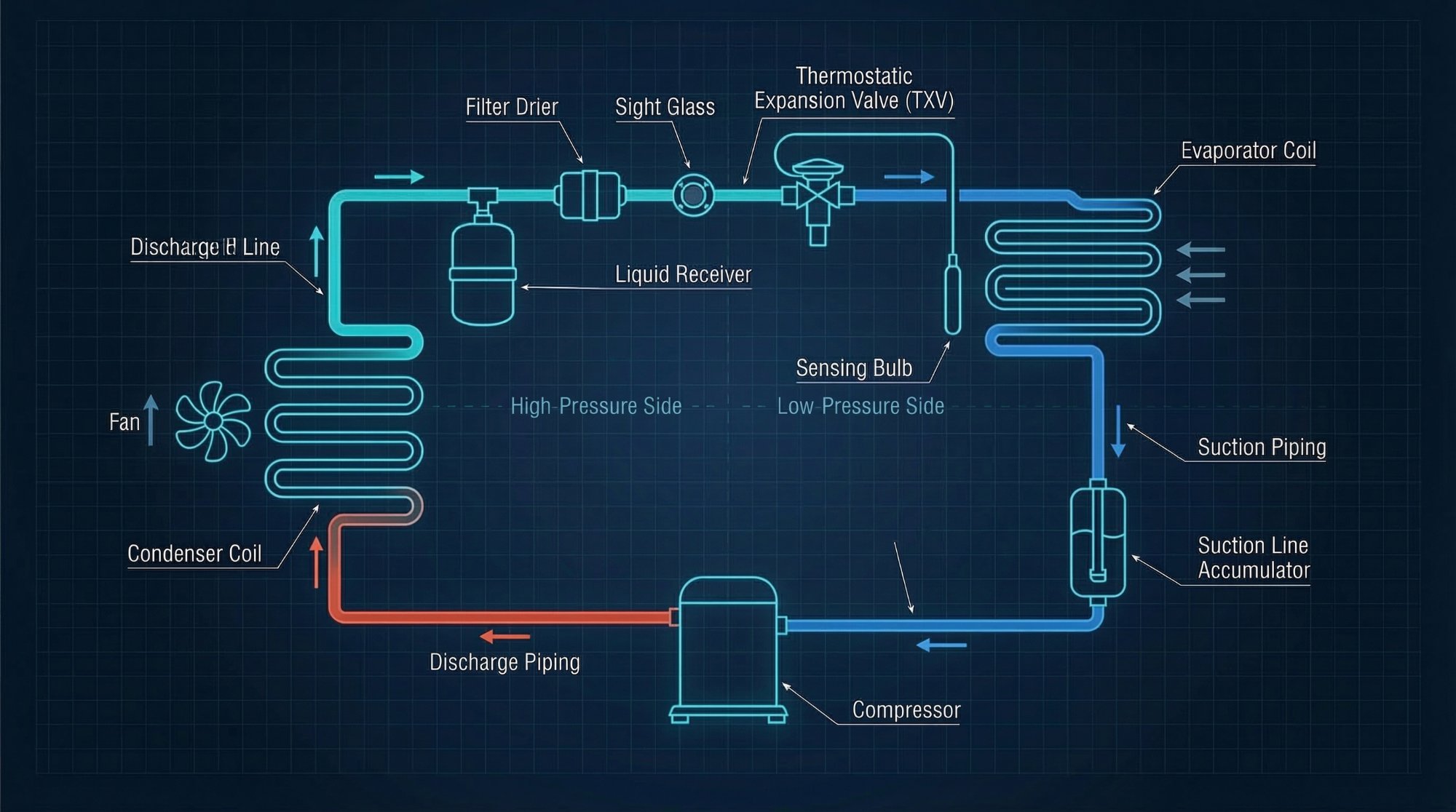 Refrigeration cycle system diagram