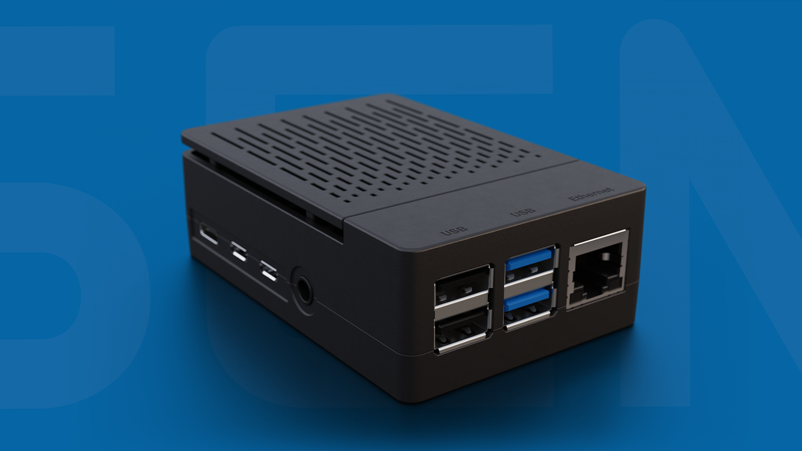 Raspberry Pi enclosure product render