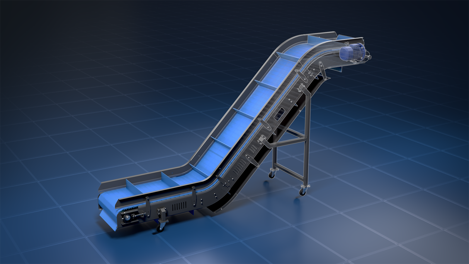 Inclined Conveyor Belt System